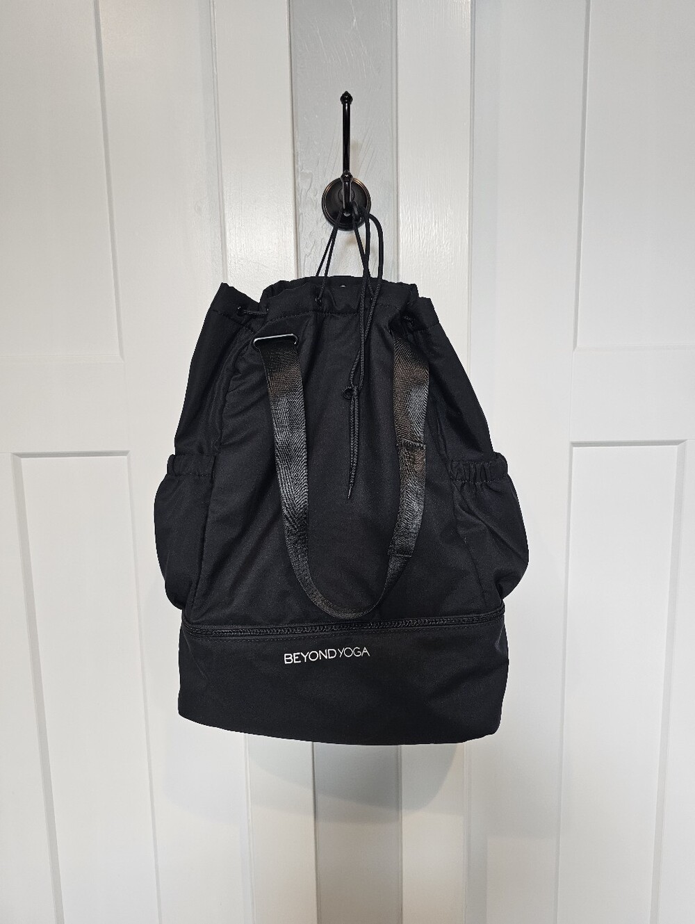 Beyond Yoga Black Drawstring Convertible Backpack/Tote